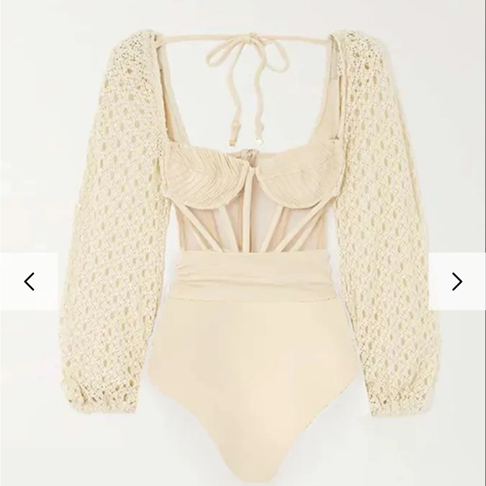 Long sleeve bathing suit/bodysuit & skirt
